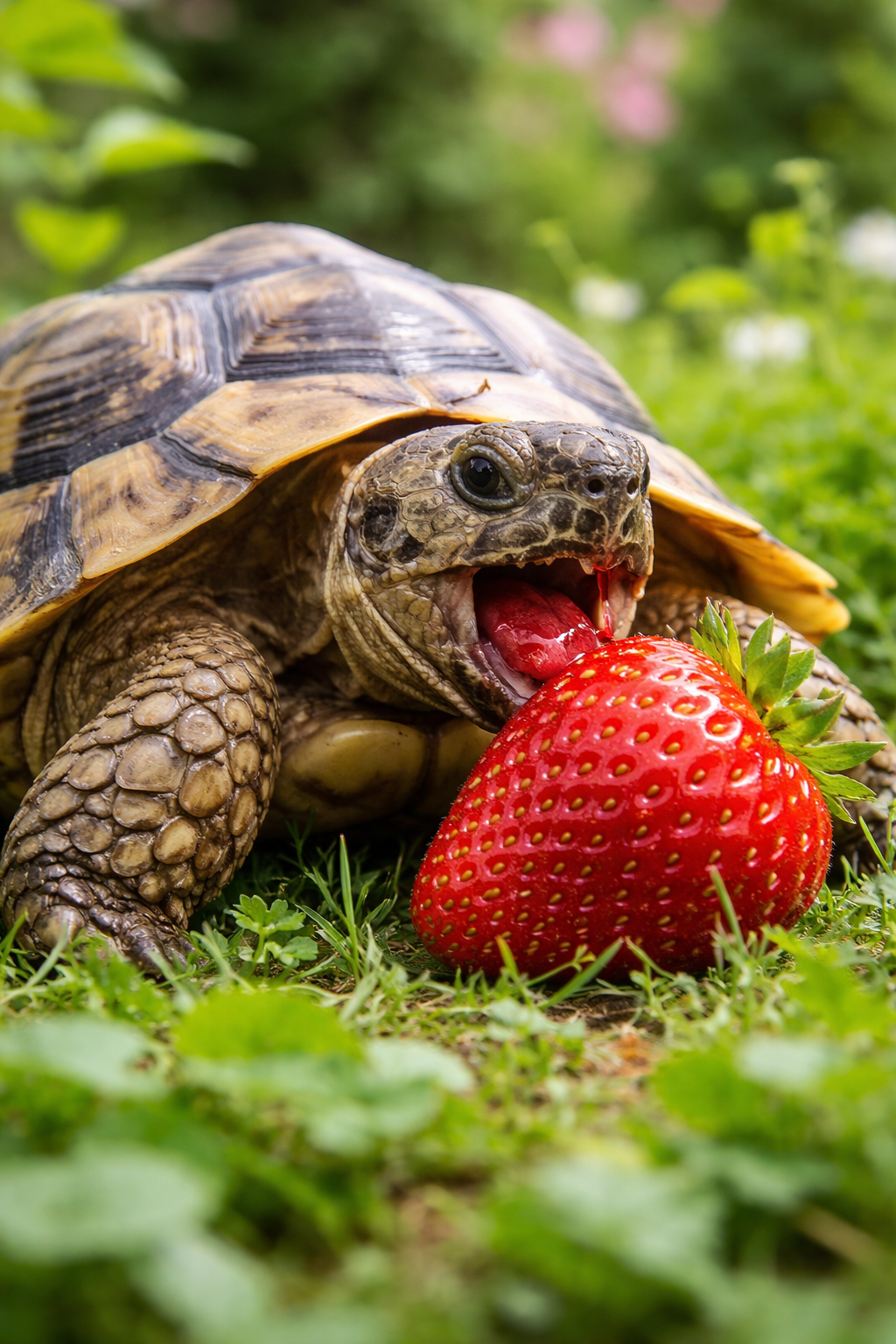 Tortuga marginada Testudo marginata comiendo
